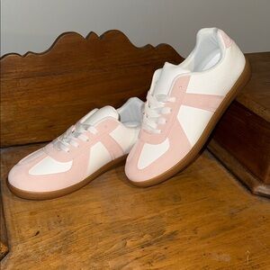 Women's Pink and White Sneakers NIB